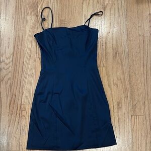 Aritzia Sunday Best Navy Spaghetti Strap Mini Dress